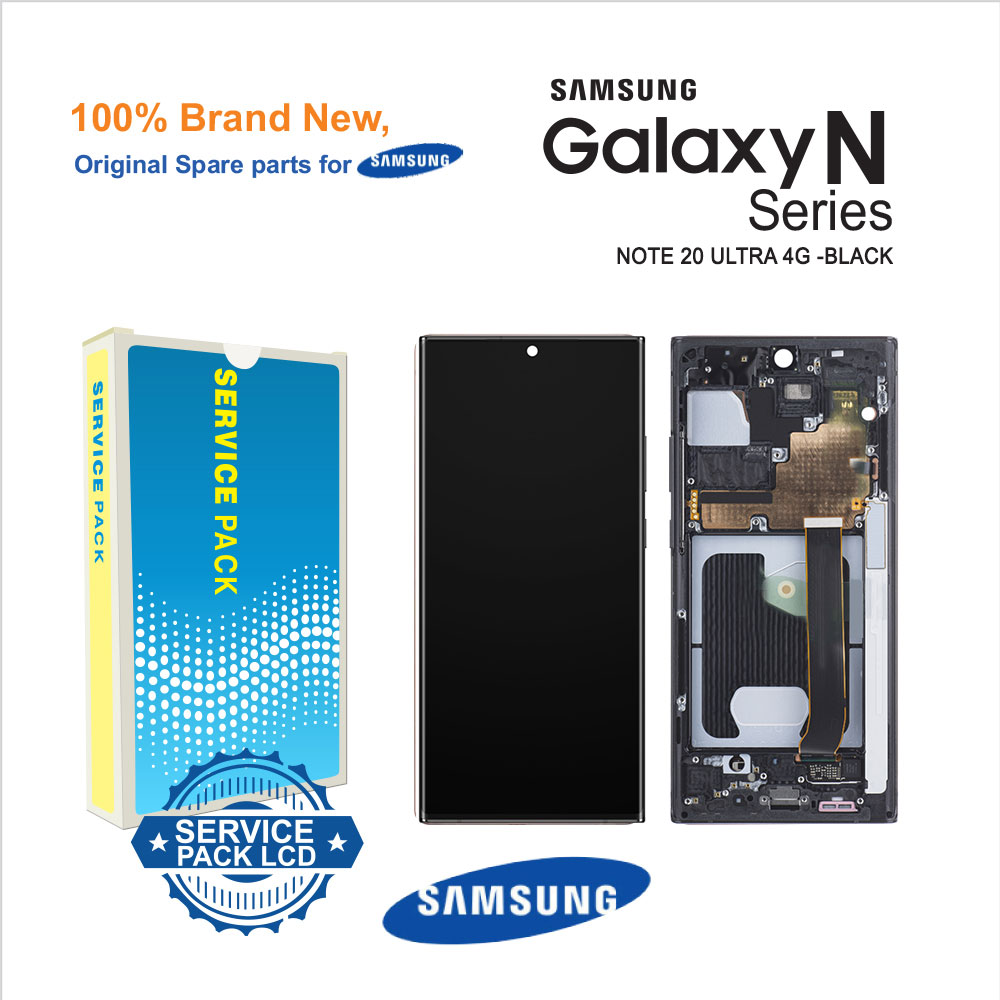 Genuine LCD Screen and Digitizer for Samsung Galaxy Note 20 Ultra 4G -Black ( Part No: GH82-23511A, 23622A)